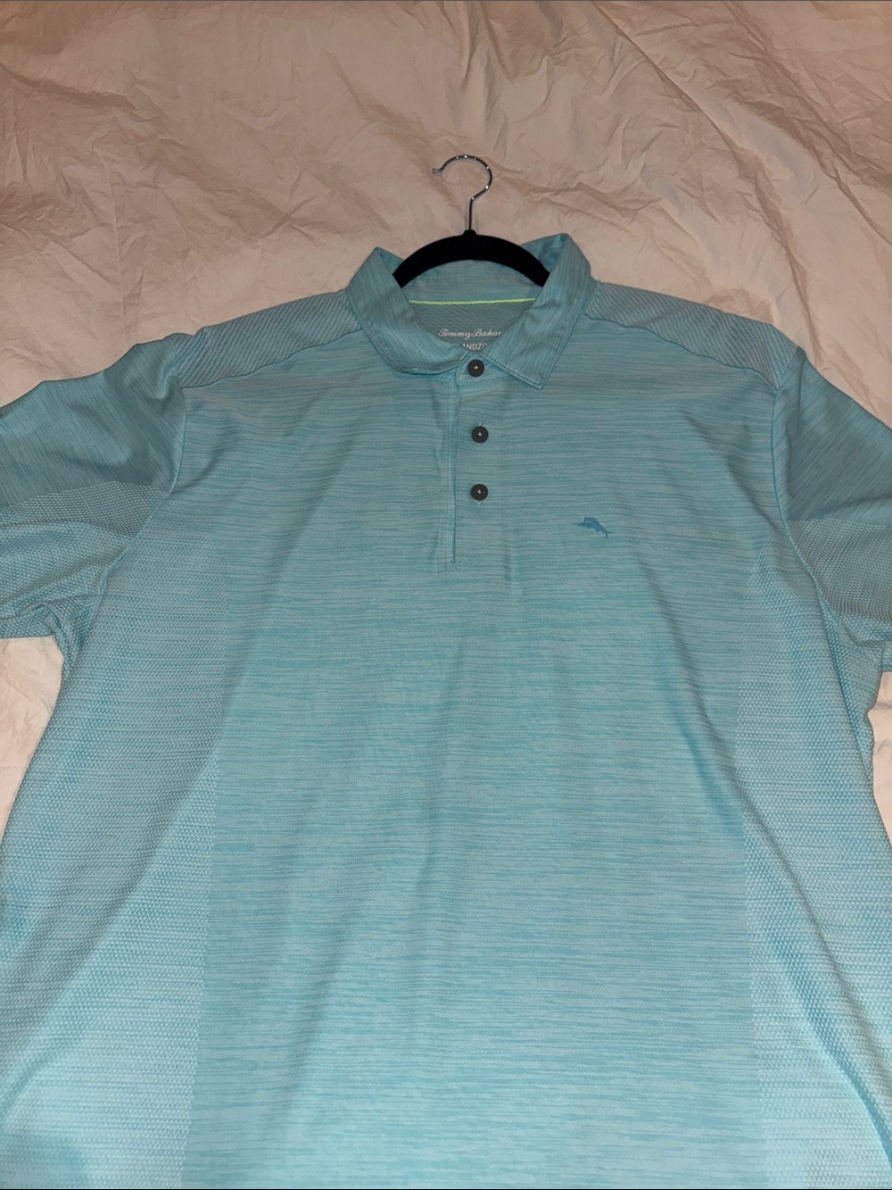 Tommy Bahama Islandzone Light Aqua Performance Polo XL